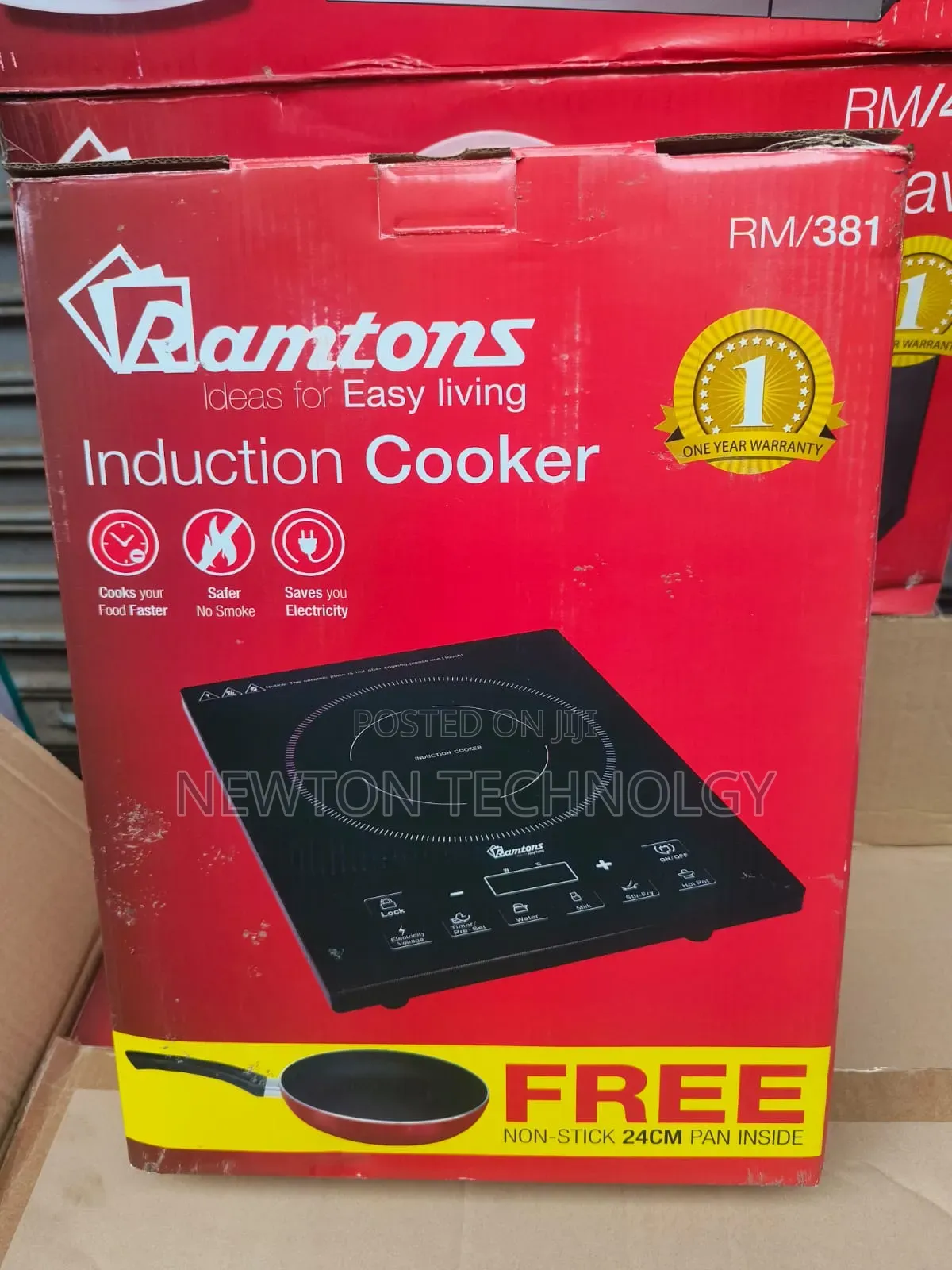Ramtons Single Induction Cooker With Free Pan