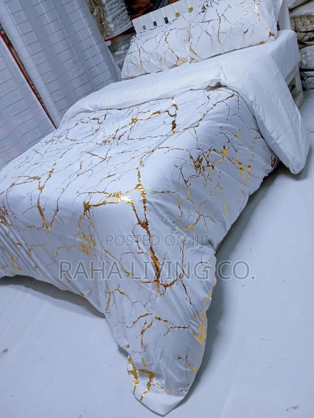 Luxury Gold Marble Duvet Cover Set | 6×6 6×7 Bedding