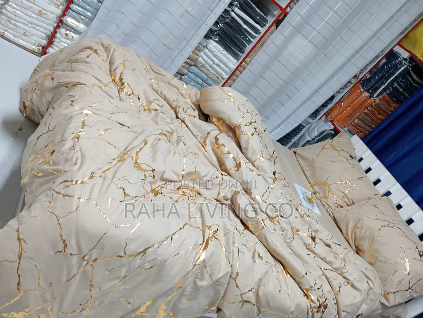 Luxury Gold Marble Duvet Cover Set | 6×6 6×7 Bedding