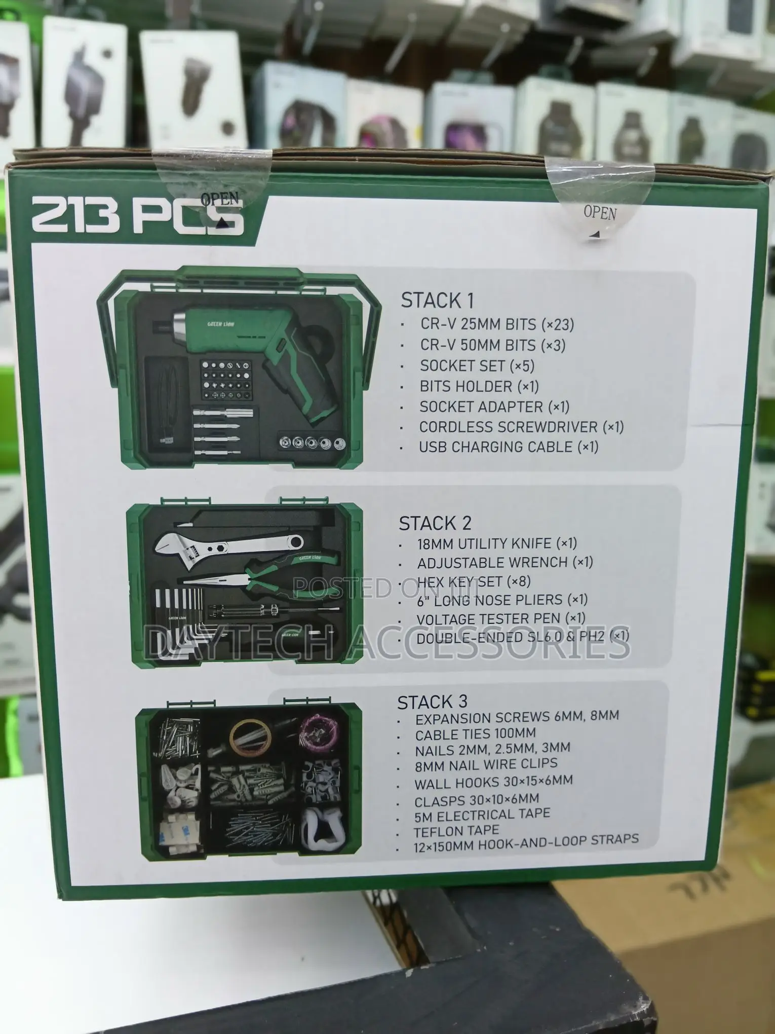 Green Lion GTS-700 Tool Kit Set 213 Pieces Full Repair Kit.