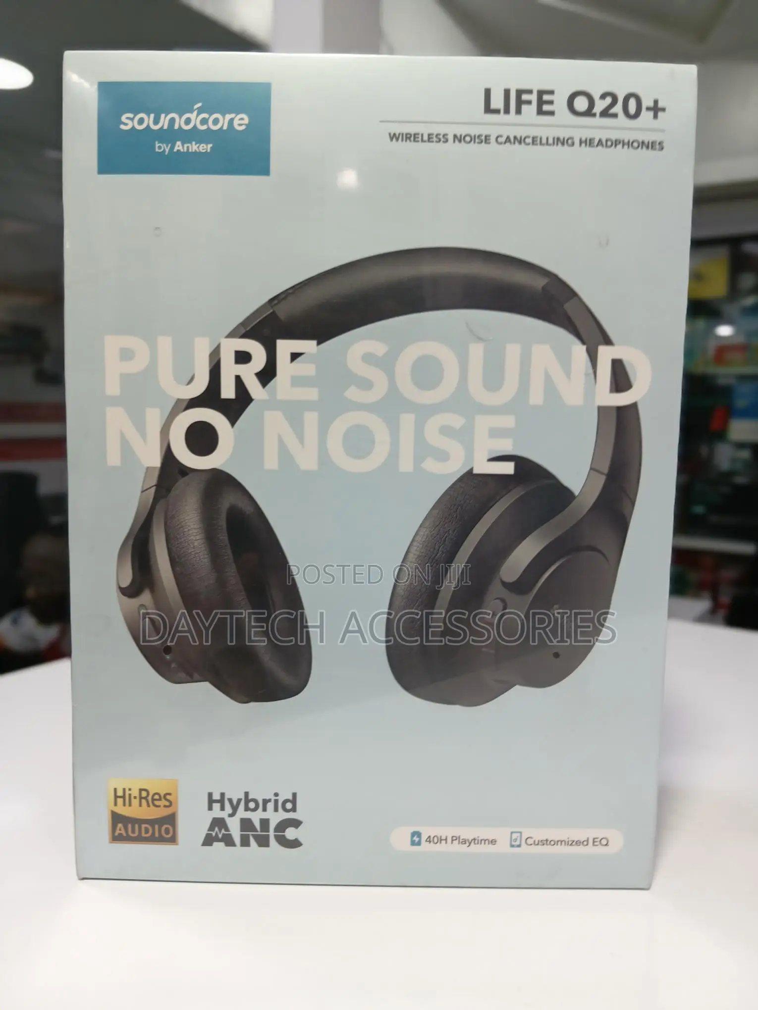 The Anker Soundcore Life Q20+ Wireless Over-Ear Headphones.