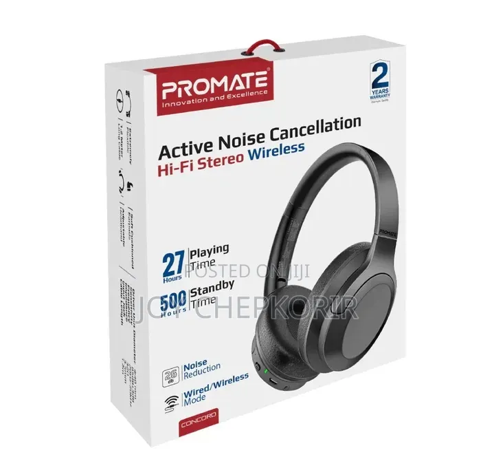 Promate Conford Active ANC Hi-Fi Stereo Wireless Headphones