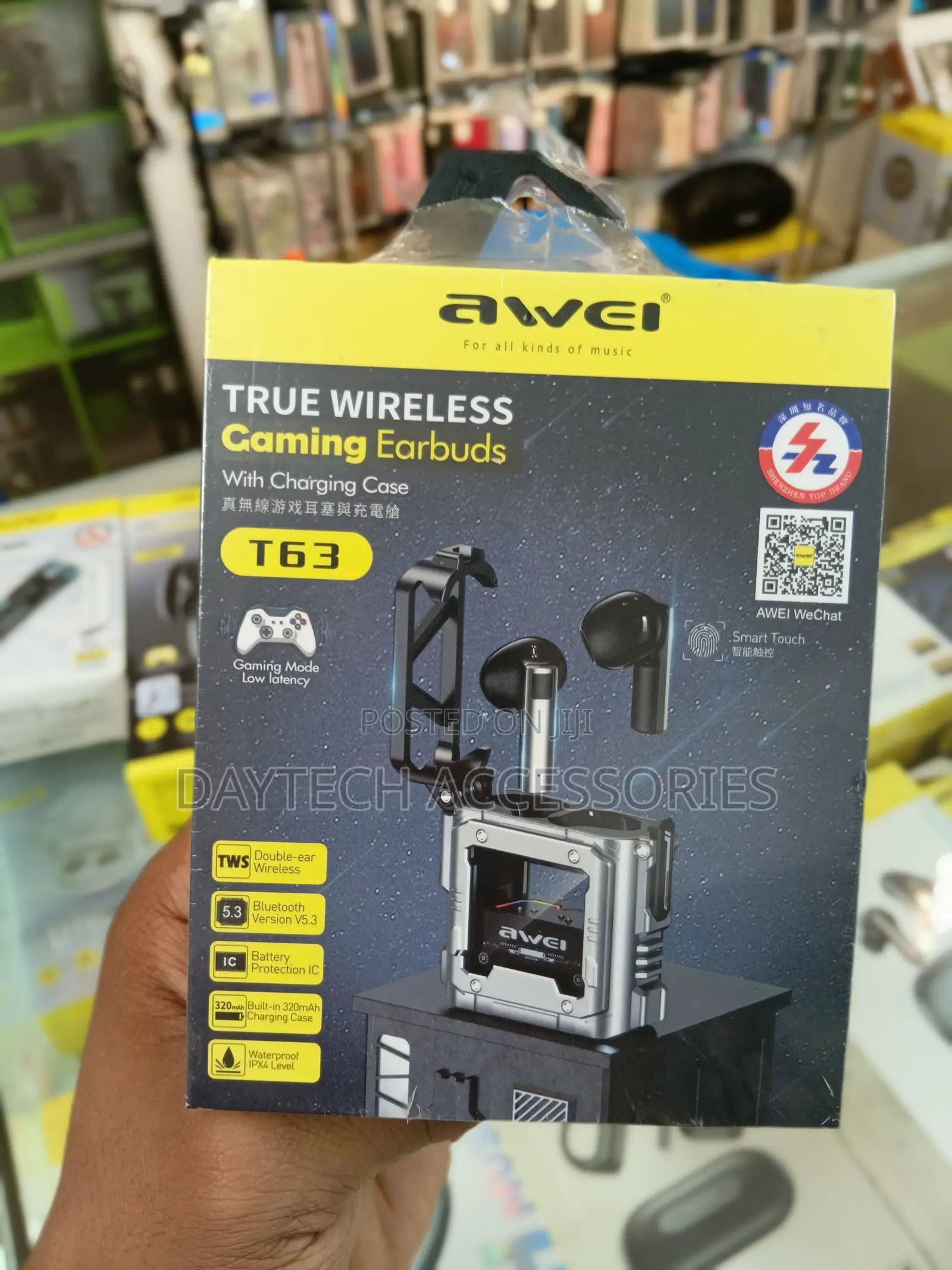 Awei T63 Gaming TWS Bluetooth Earbuds (Black)