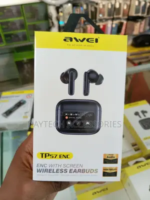Awei T56 ANC+ENC True Wireless Earbuds With LED Touchscreen.