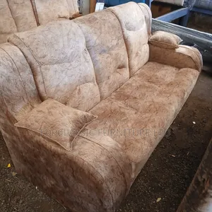Semi Recliner 3seater Right Brown and Gray