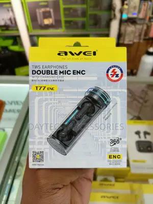 Awei T77 TWS Wireless Earphone Double Mic ENC Bluetooth 5.3.