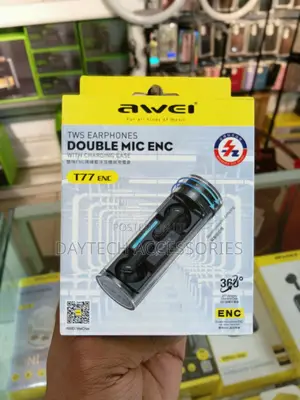 Awei T77 ENC Bluetooth Earphones in Black