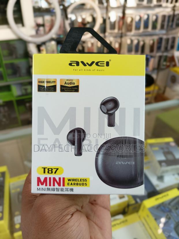 The Awei T87 Mini True Wireless Stereo (TWS) Bluetooth Earbuds. - thumbnail 3