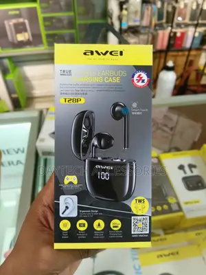 Awei T28P TWS True Wireless Sports Earbuds - With Charging Case 500mAh
