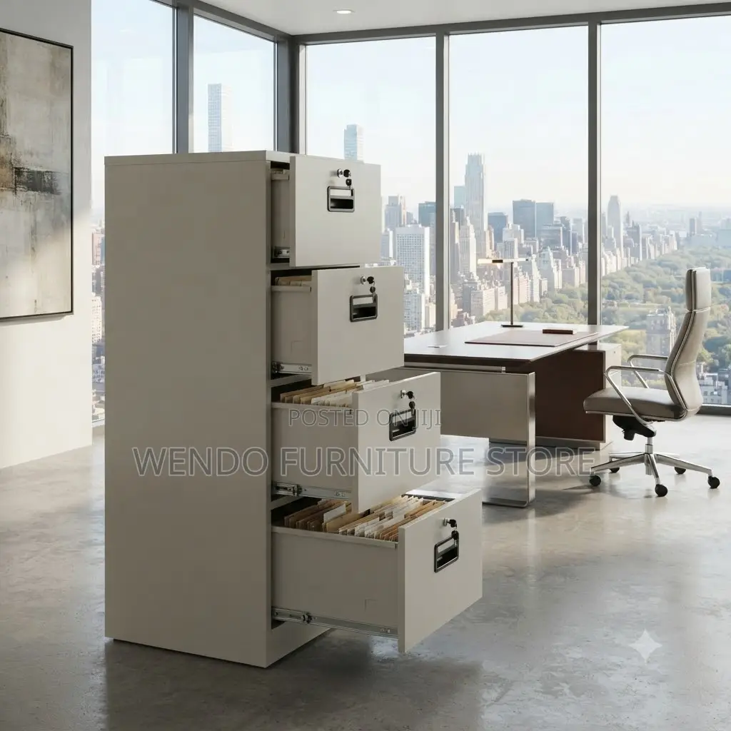 Office Cabinet; Four Lockers Each With Key Lock Office Cabinet