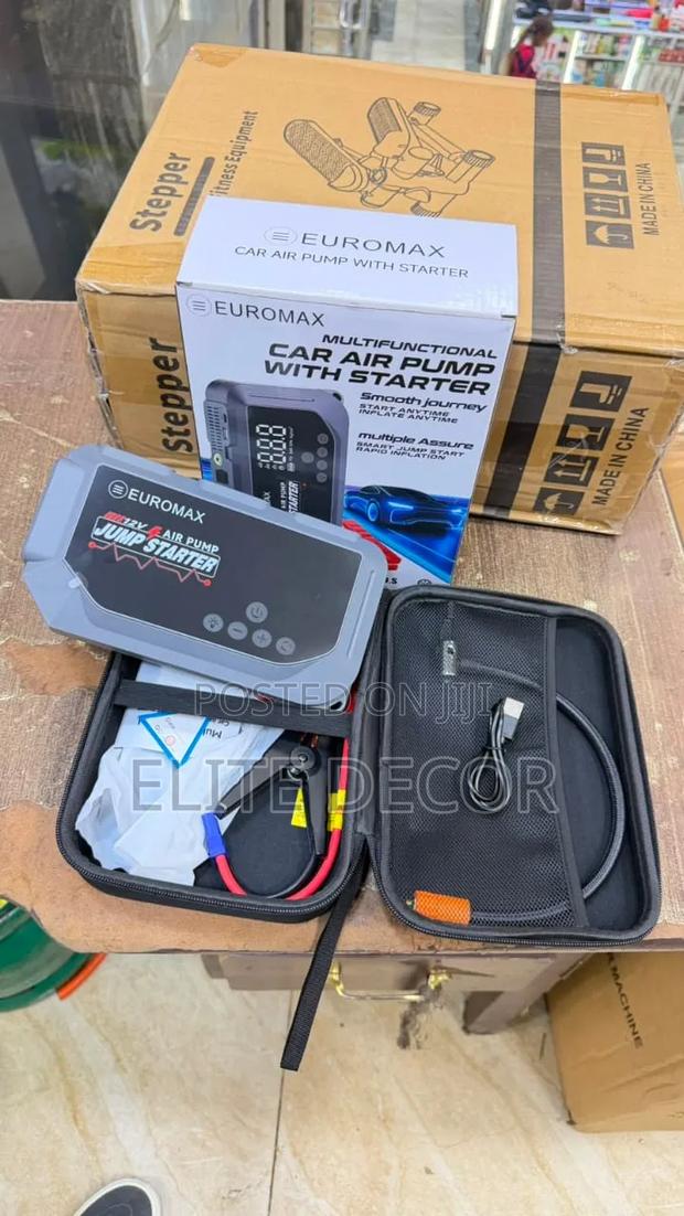 Euromax Multifunctional Car Air Pump Jump Starter Kit –