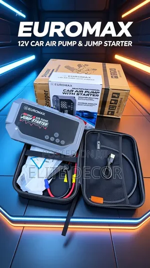 Euromax Multifunctional Car Air Pump Jump Starter Kit –
