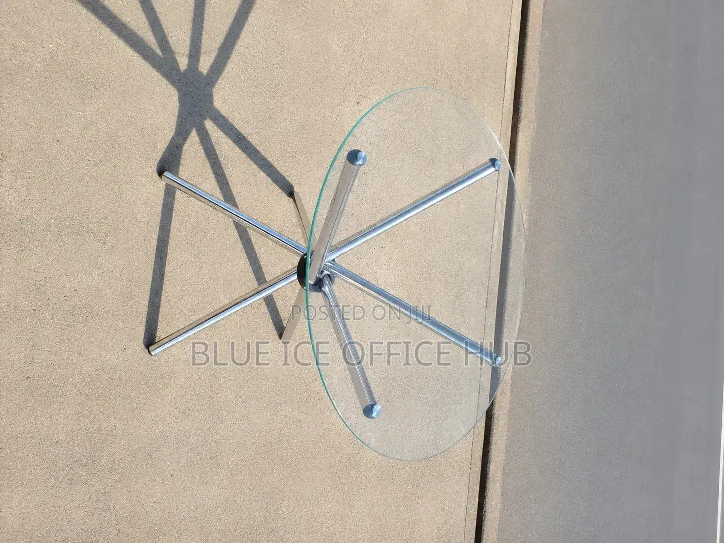 Modern Round Glass Coffee Table Transparent With Chrome Legs