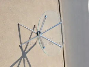 Modern Round Glass Coffee Table Transparent With Chrome Legs