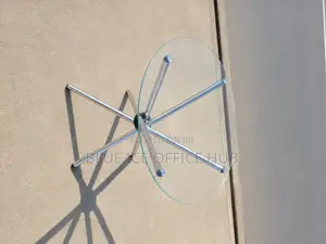 Modern Round Glass Coffee Table Transparent With Chrome Legs
