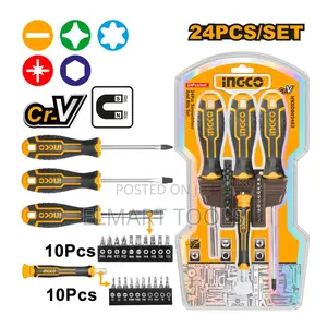 Ingco HKSDB02482 24 PCS Screwdriver and Bits Set