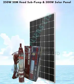 300W Solar Panel With 50M 24V 250W Submersible Pump