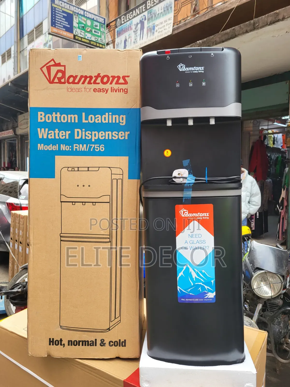 Ramtons RM/756 3 Tap Bottom Load Water Dispenser – Black