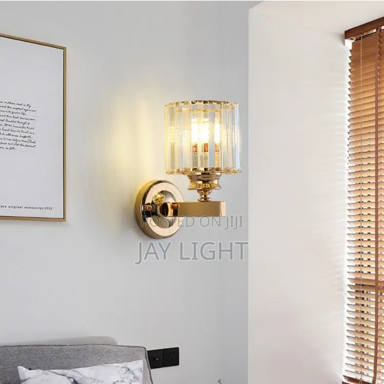 Indoor Lampen Wall Sconce Golden Crystal Led Wall Light for Hotel Home