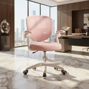Office Chairs; Mid Back Pink Clerical Home Office Chair