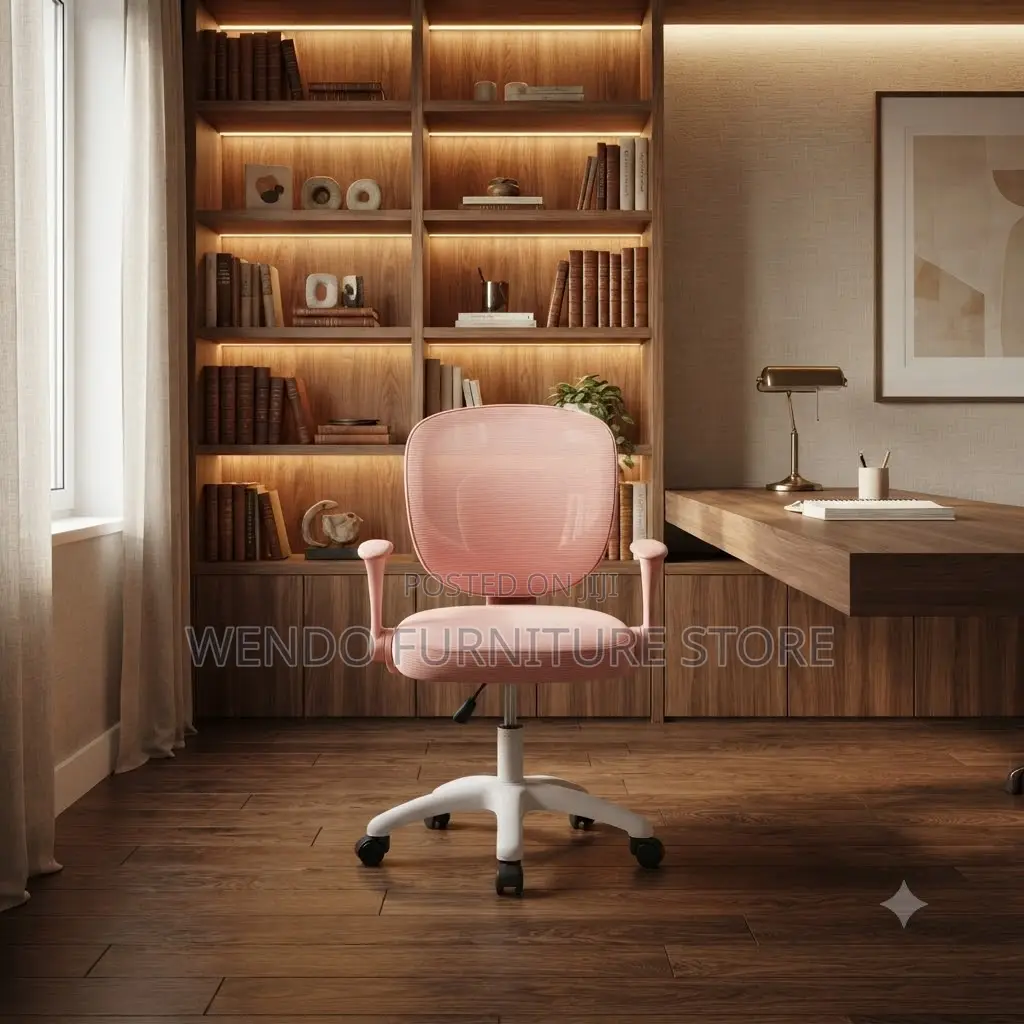 Office Chairs; Mid Back Pink Clerical Home Office Chair