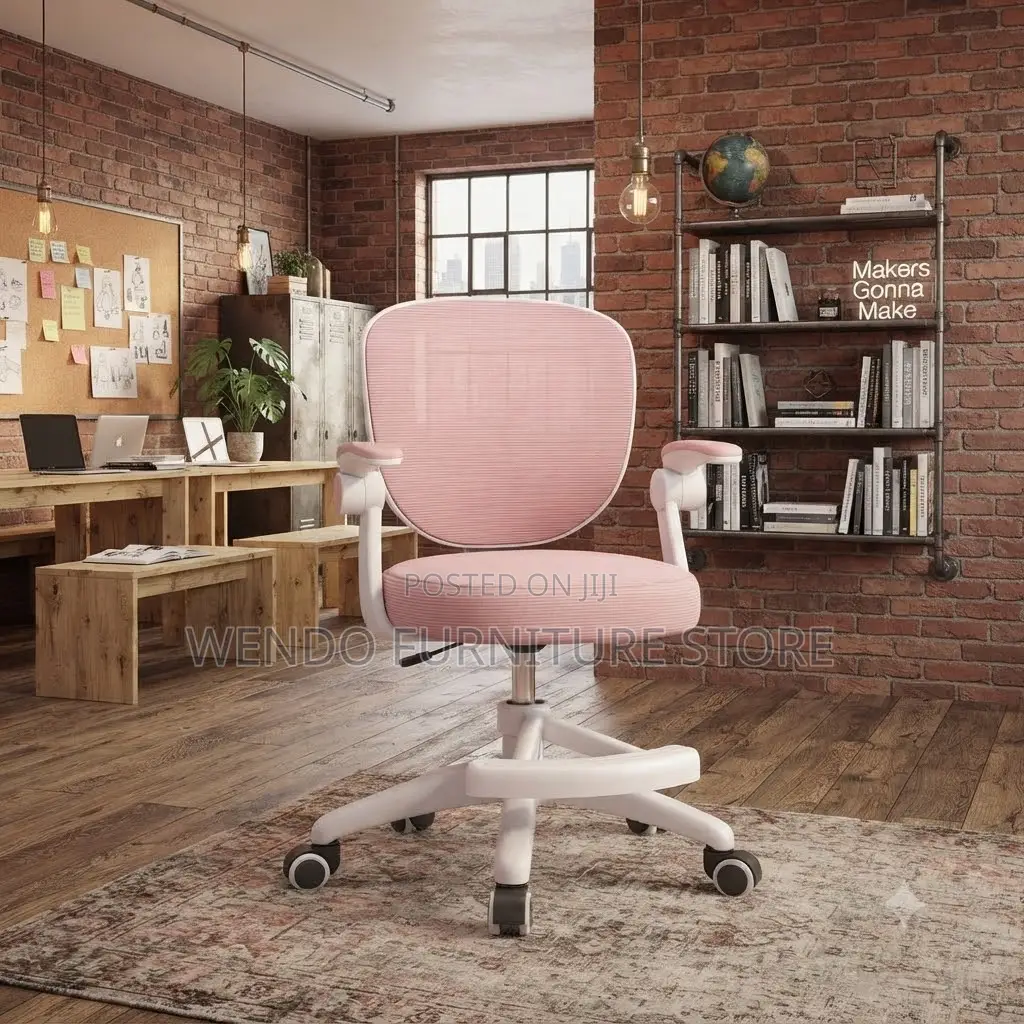 Office Chairs; Mid Back Pink Clerical Home Office Chair