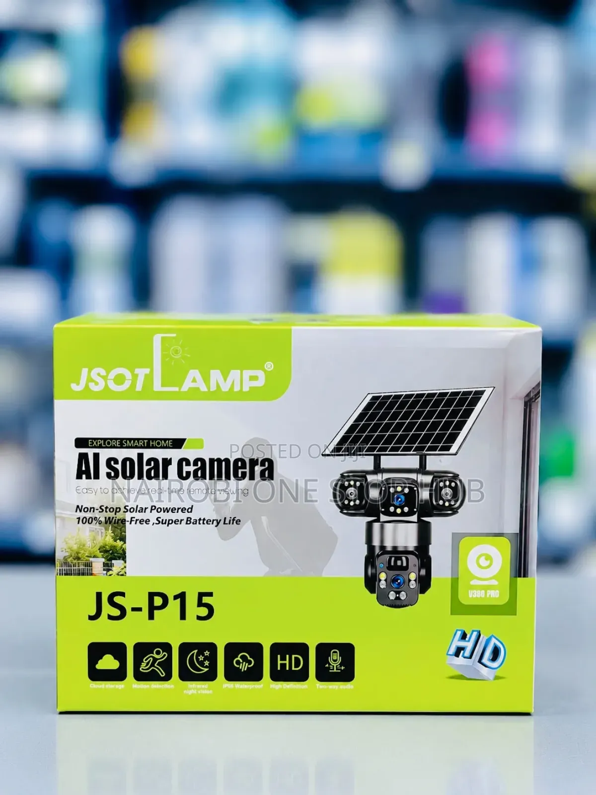 JSOT 3-Lens Solar Security Camera With 4G SIM Support