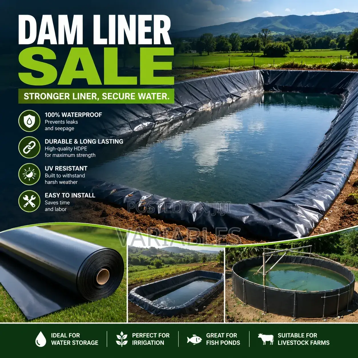 Dam Liners, Built for Kenyan Farms