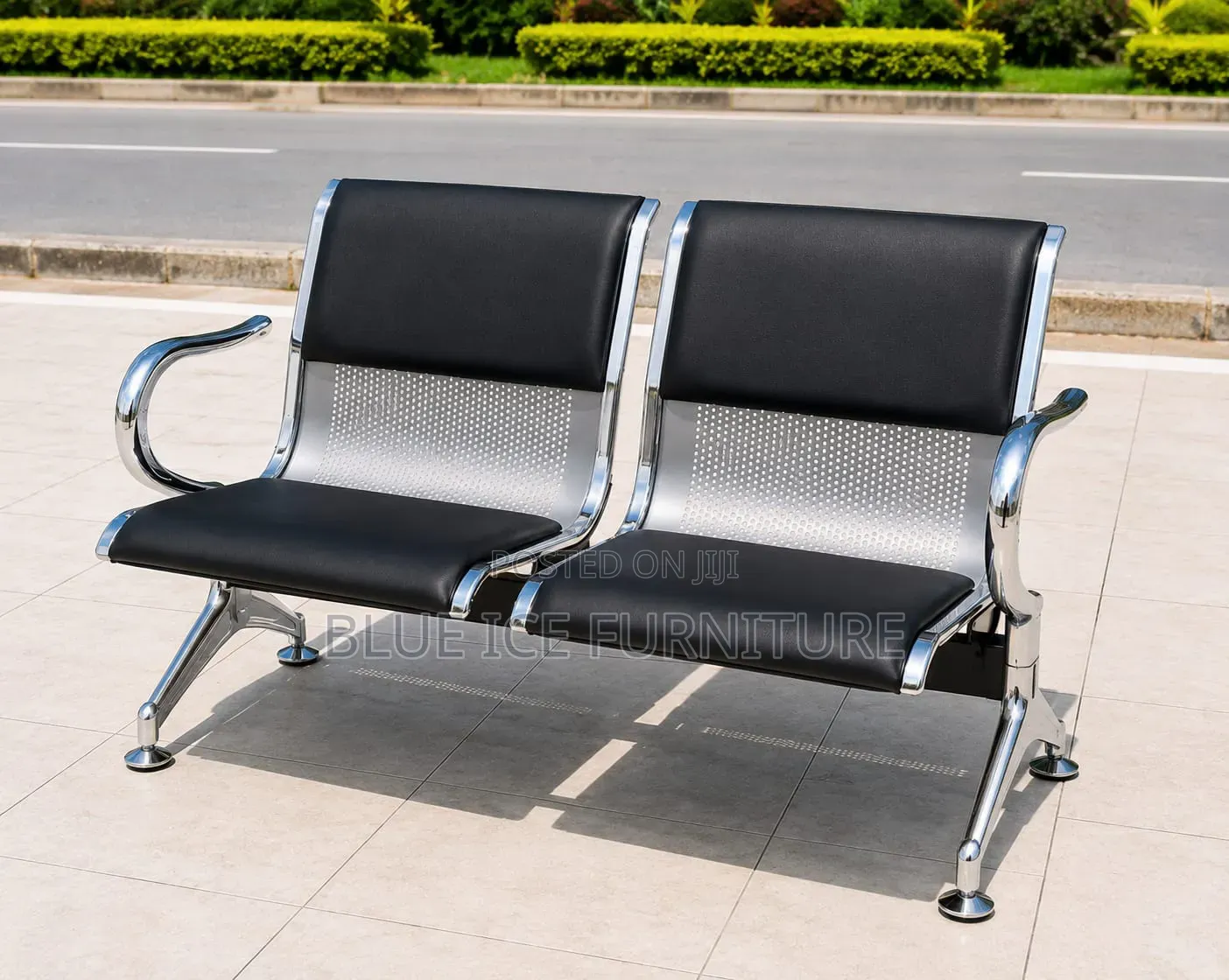 2-Seater Office Waiting Bench - Strong Durable Bench