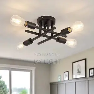 Minimalist Decorative Semi-Recessed Ceiling Light