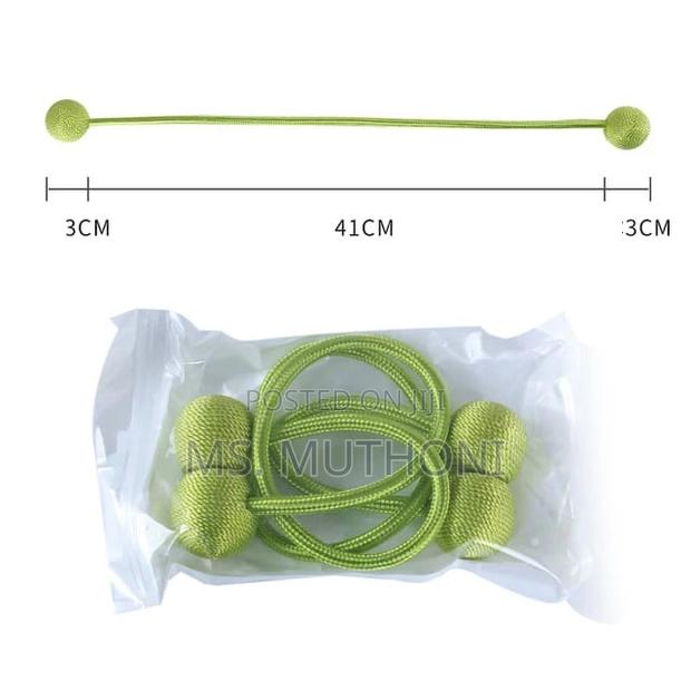 A Pair (2) No Drill Magnetic Curtain Tiebacks - thumbnail 2