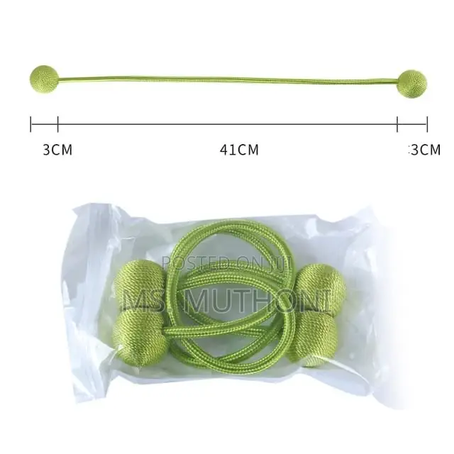 A Pair (2) No Drill Magnetic Curtain Tiebacks