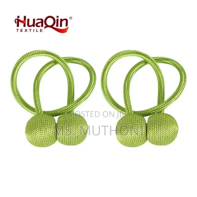 A Pair (2) No Drill Magnetic Curtain Tiebacks