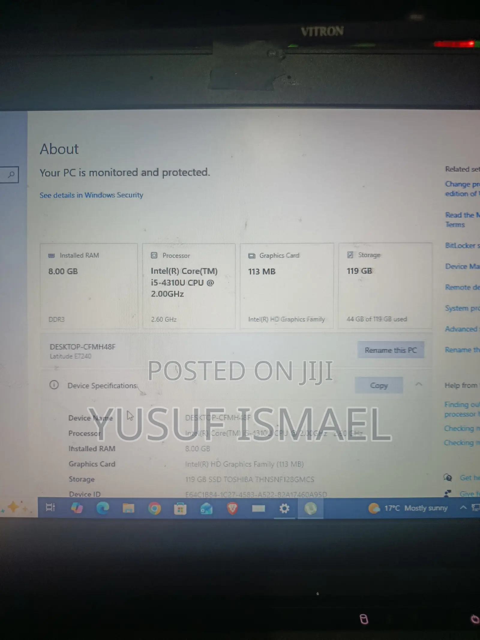 Laptop Dell G5 15 5500 8GB Intel Core i5 HDD 256GB