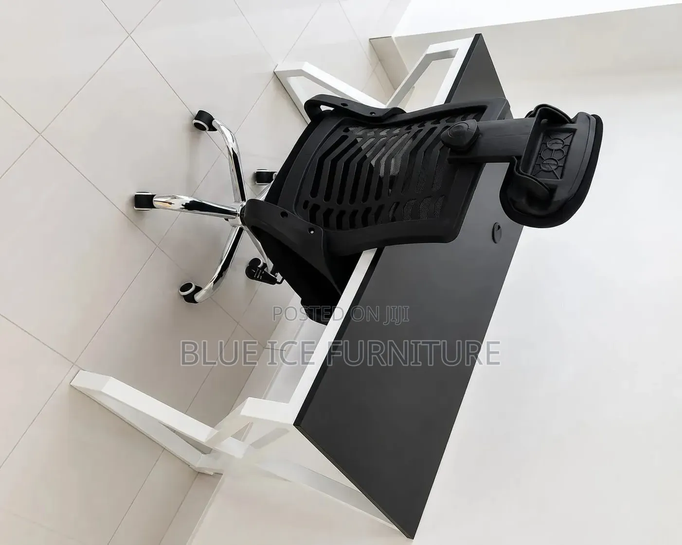 Office Workstation Metallic Desk With Headrest Chair