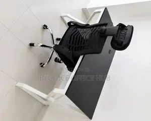 Office Workstation Metallic Desk With Headrest Chair
