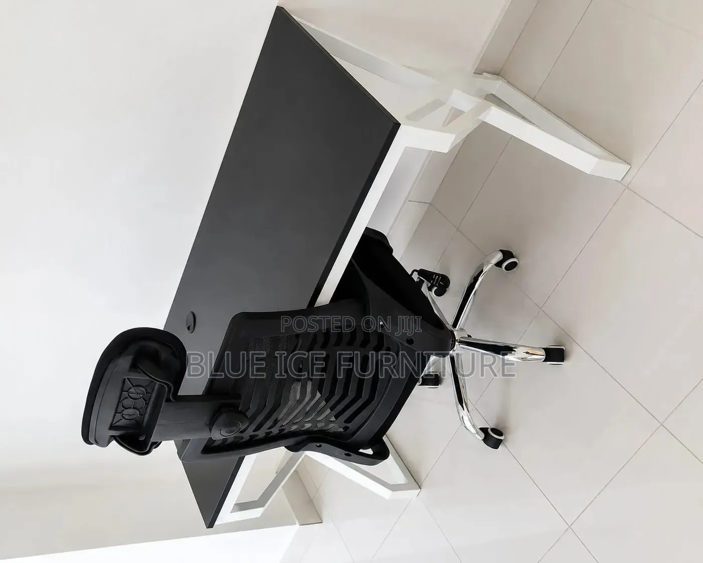 Office Workstation Metallic Desk With Headrest Chair