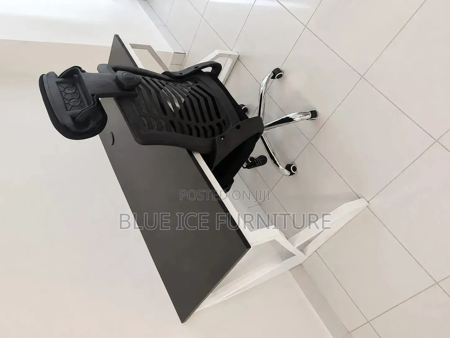 Office Workstation Metallic Desk With Headrest Chair
