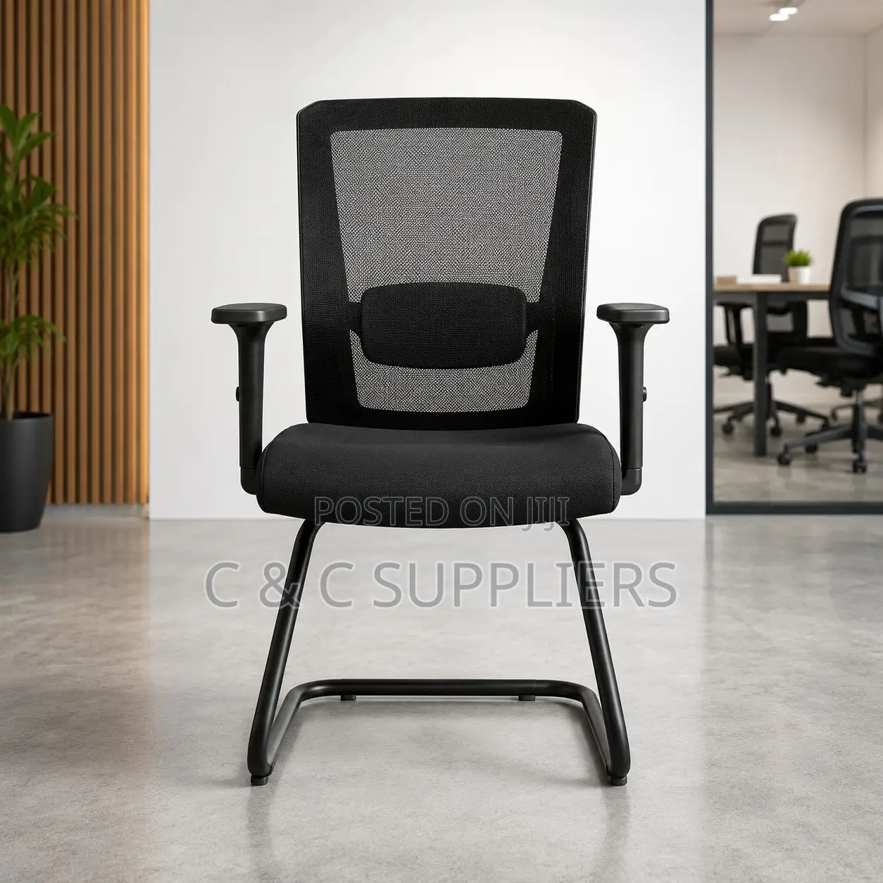 Orthopedic Visitor's Chair With Adjustable Arms