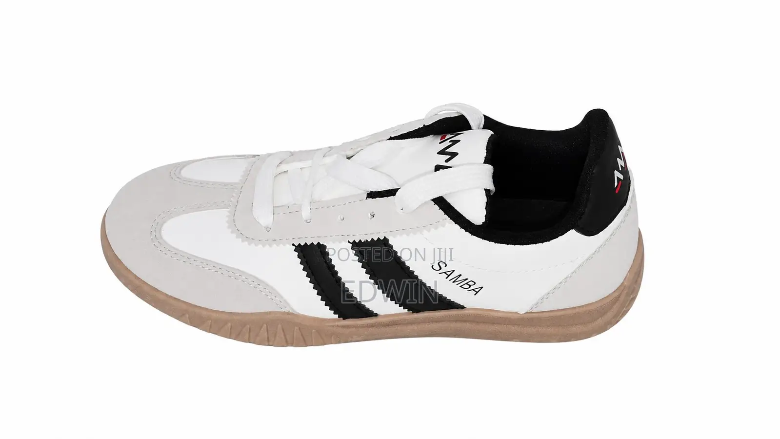 Unisex White Black Samba Style Casual Sneakers – Comfortable Fashion