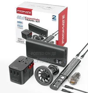 Promate Powergear Pro 8-in-1 Essentials Travel Kit