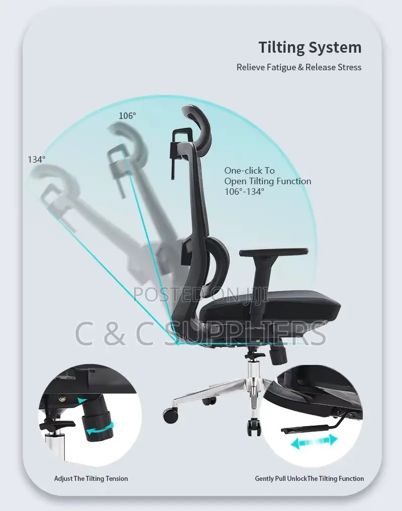 Modern High Back Mesh Orthopedic Chair