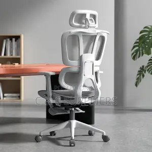Office White Ergonomic Seat With Armrest