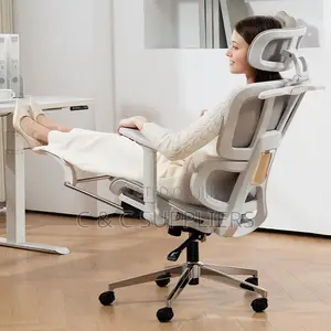 Office White Ergonomic Seat With Armrest