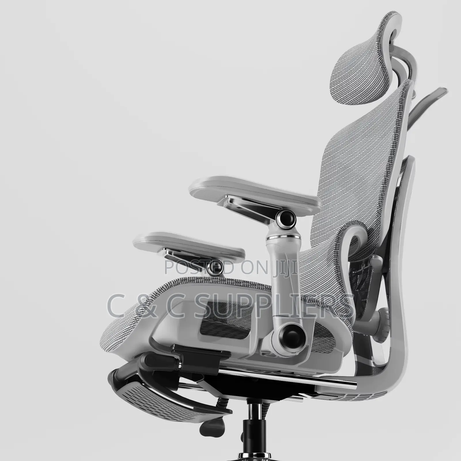 Office White Ergonomic Seat With Armrest