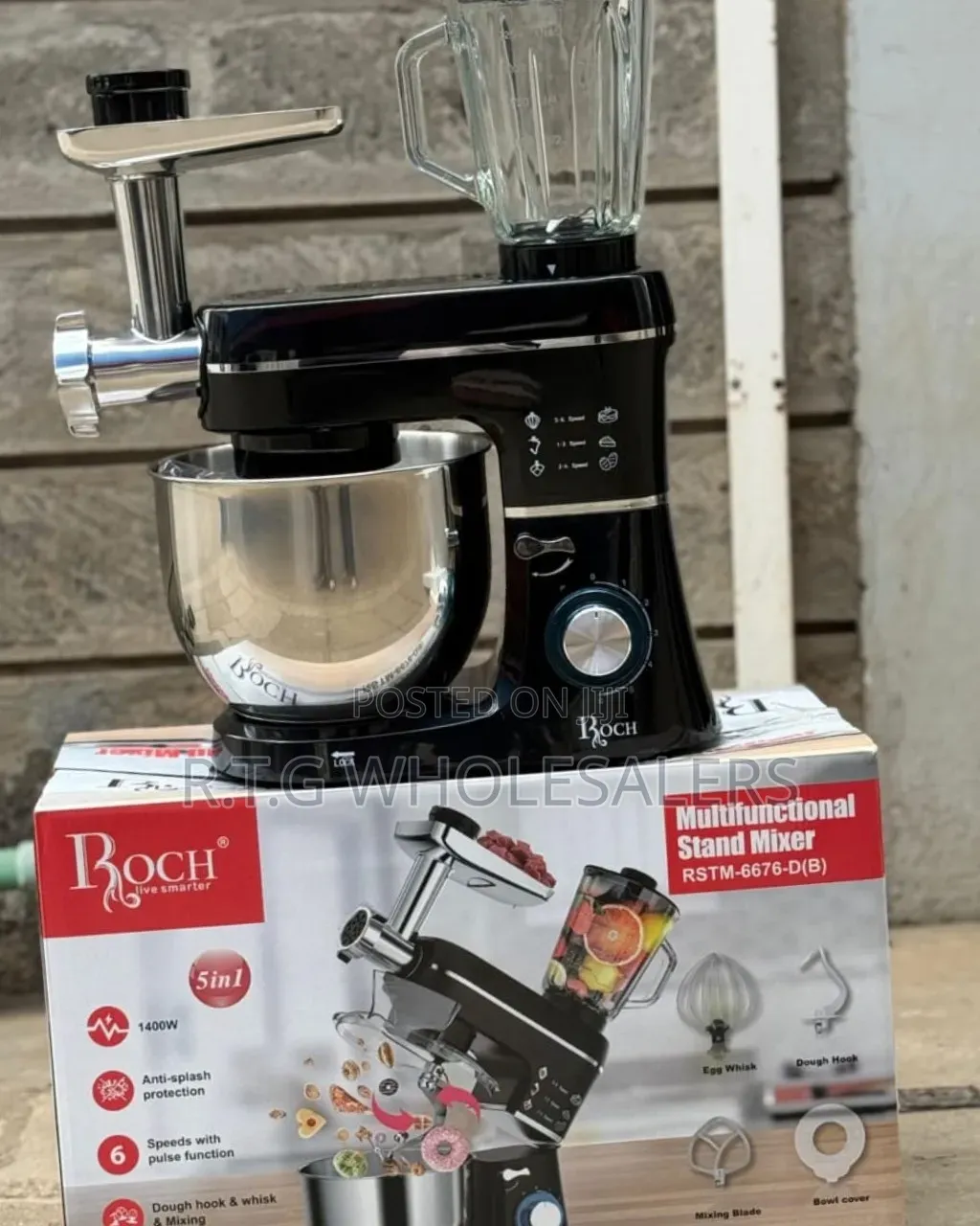 Roch 5-in-1 Kitchen Stand Mixer With Blender