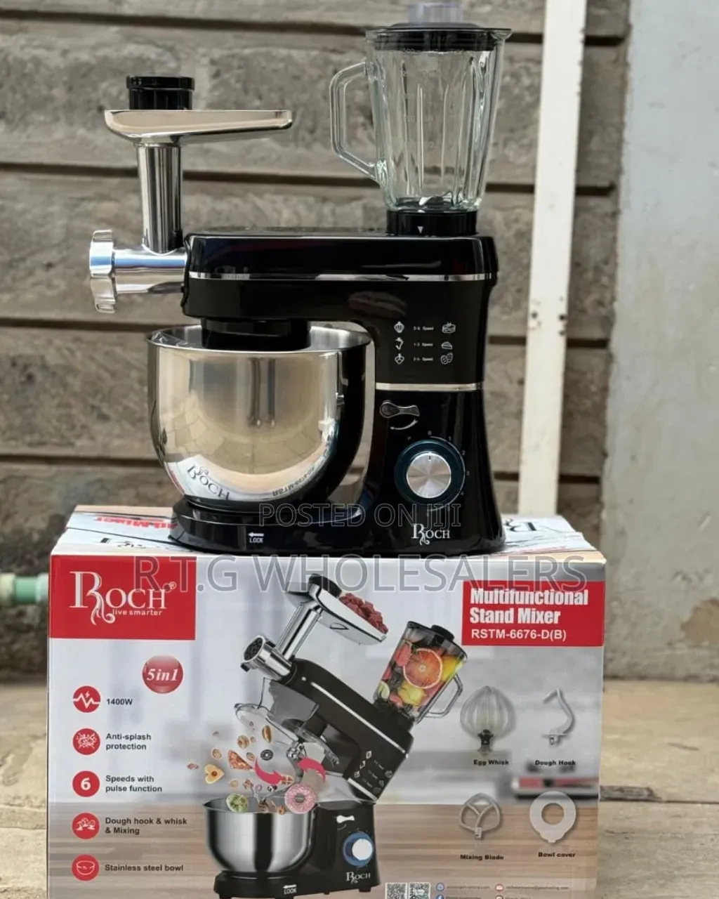 Roch 5-in-1 Kitchen Stand Mixer With Blender