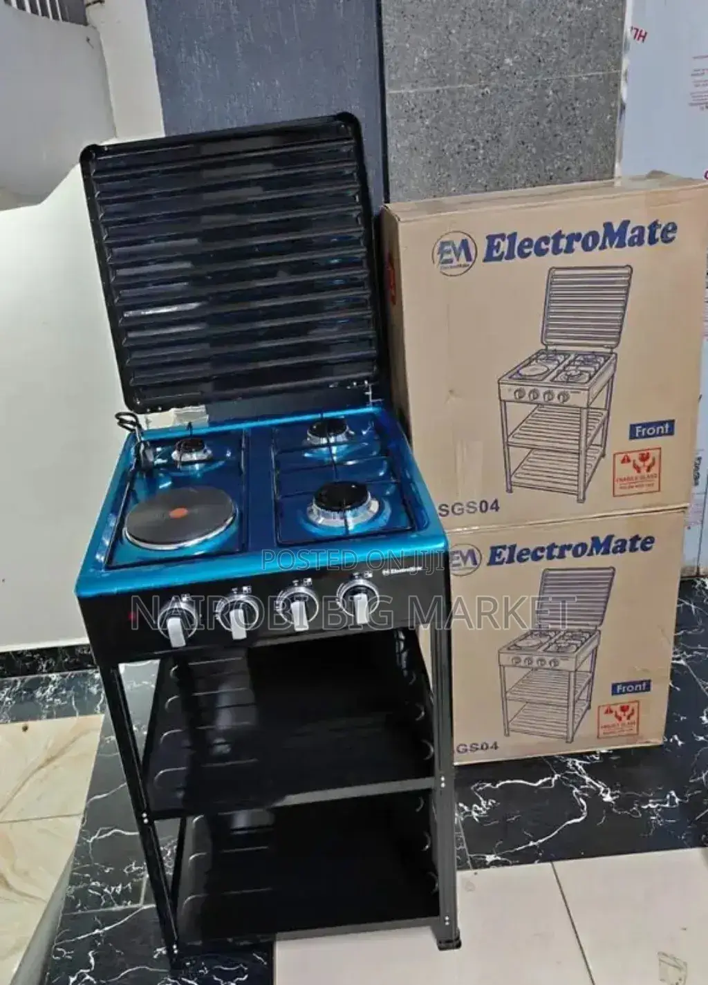 With Shelves 3+1 Table Gas Cooker