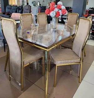 Modern Executive 6 Sitter Marble Dinning Table
