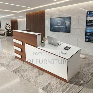 Reception Desk; 1.8 Meters Visual White Office Reception Desk